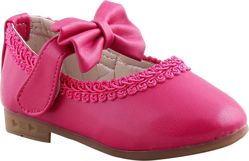 Glinchy Pink Synthetic Comfortable Party Wear Solid Bellies For Women(Pink)