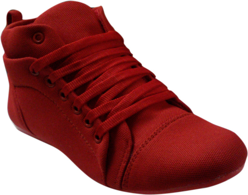 Justfab Canvas Shoes For Women(Red)