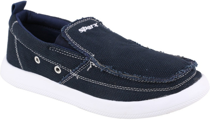 Sparx SM-234 Canvas Shoes For Men(White, Blue)