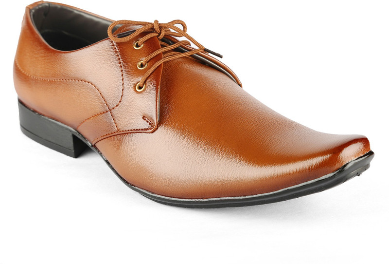 Footfad Derby For Men(Tan, Brown)