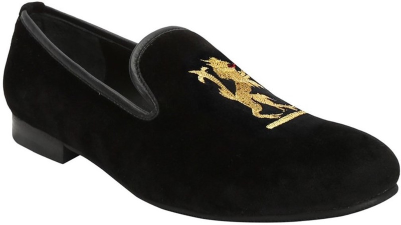 Bare Skin Velvet shoe Slip On Shoes For Men(Black)
