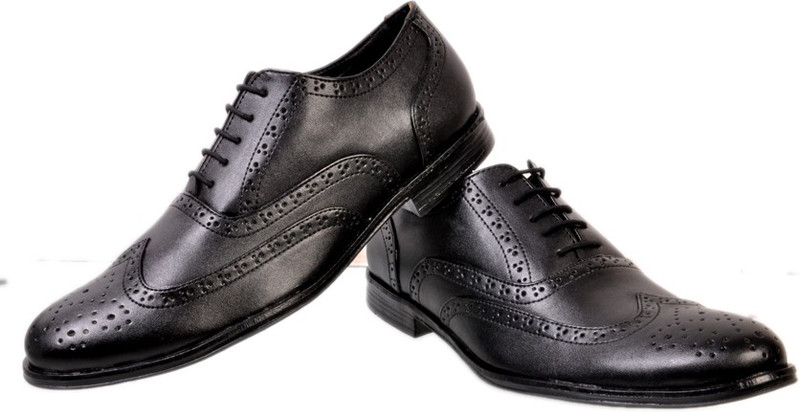 Hirels Black Lace Up Shoes(Black) RS.999 (52.00% Off) - Flipkart