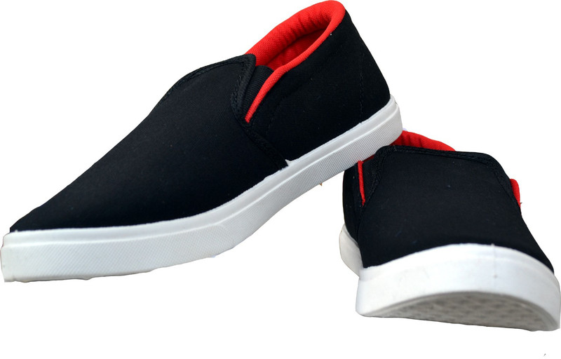 Nation Polo Club Canvas Shoes For Men(Red, Black)