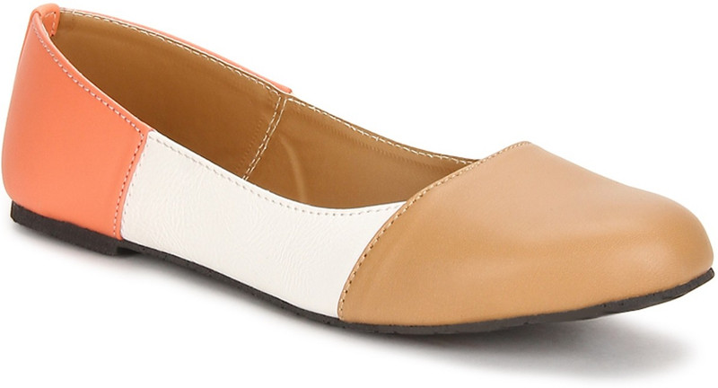Chalk Studio Trident - Coral & Beige - Ballerinas Bellies For Women(Beige)