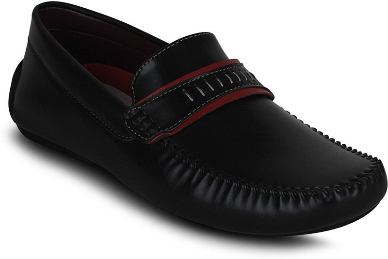 Get Glamr GOY SLIP ON Loafers For Men(Black)