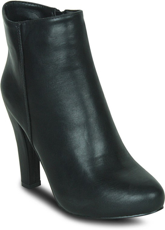 Get Glamr Basic Block Boots For Women(Black)