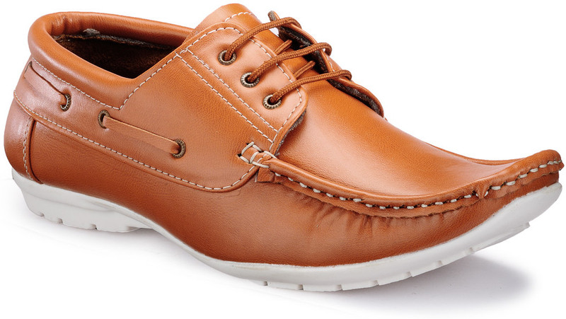 Juan David W-1-TAN Boat Shoes For Men(Tan) Juan David W-1-TAN Boat Shoes For Men(Tan)