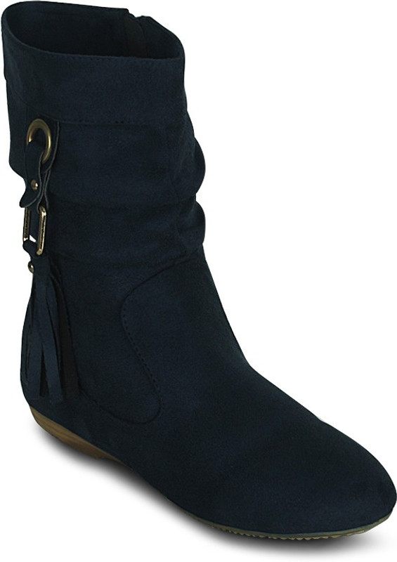 Get Glamr Designer Kuyal Boots For Women(Blue)