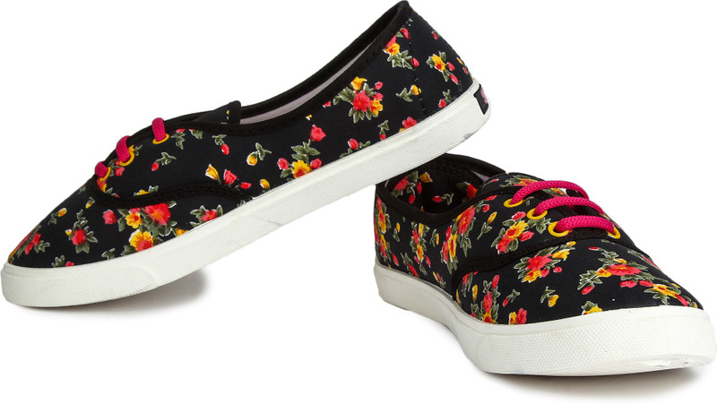 Feather Leather Women Casual Lace-Up Canvas Shoes For Women(Multicolor)