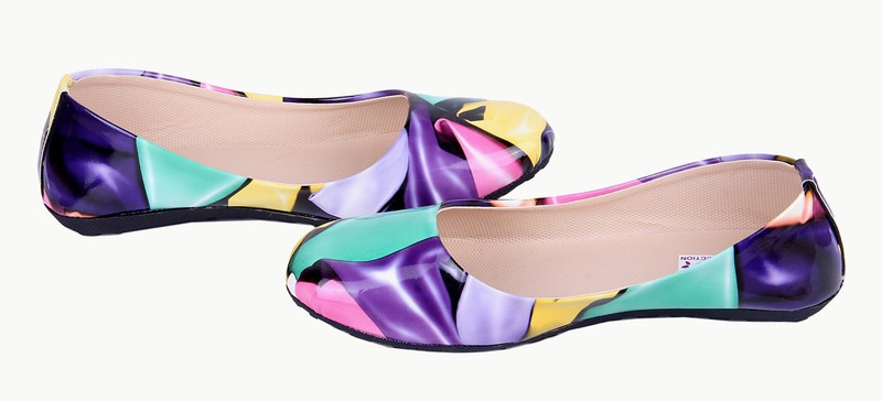 Goyal Green Print Funky Bellies For Women(Multicolor)