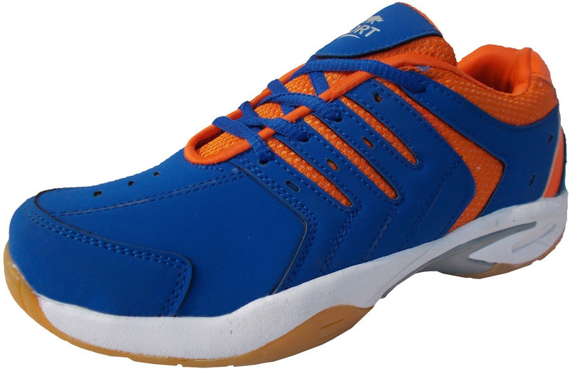 Port QUANTUM Badminton Shoes For Men(Blue, Orange)