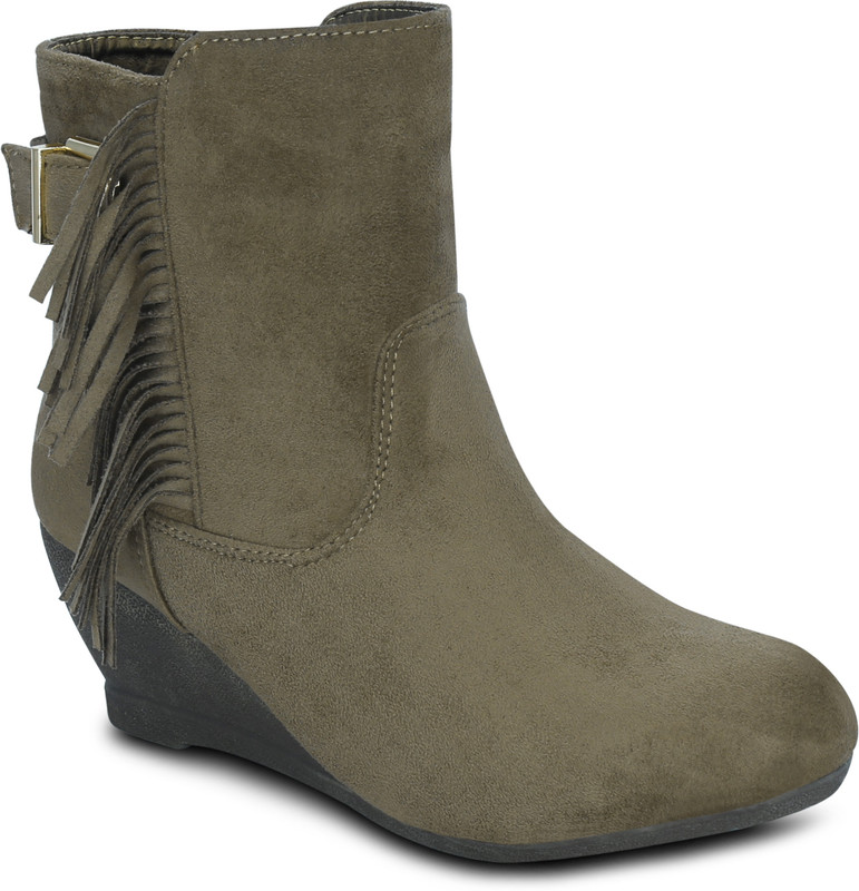 Get Glamr PIKE Boots For Women(Khaki)