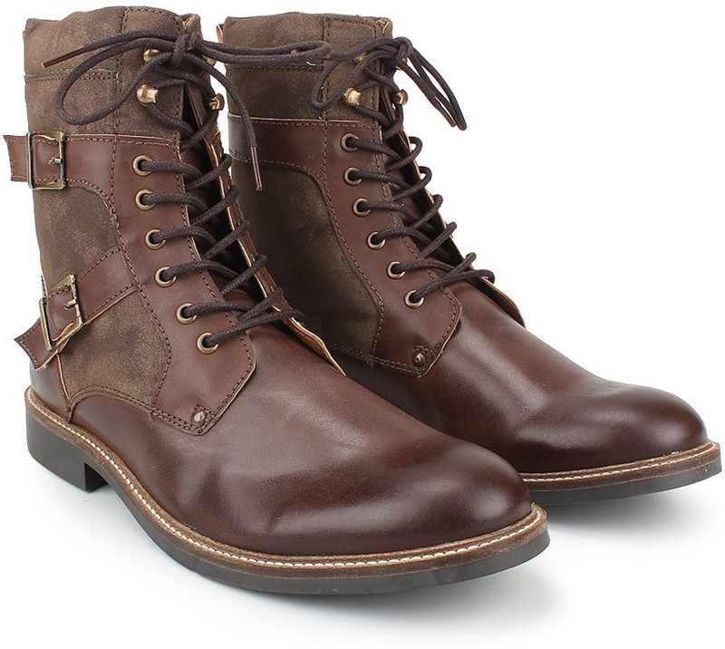 Knotty Derby Burbage Biker Corporate Casuals For Men(Brown)