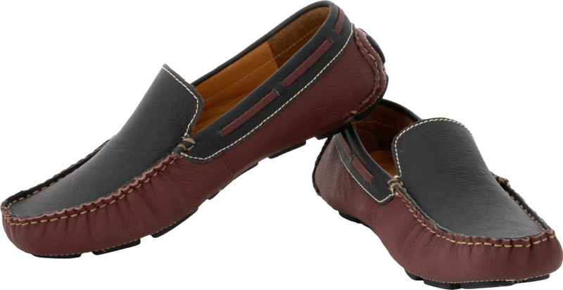 tZaro Driving Shoes For Men(Maroon, Black)