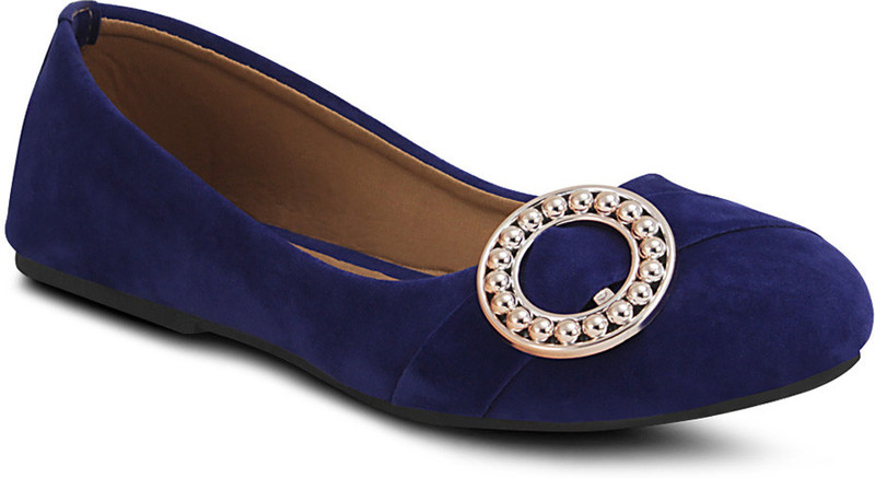 Get Glamr Sara Flats Bellies For Women(Blue)