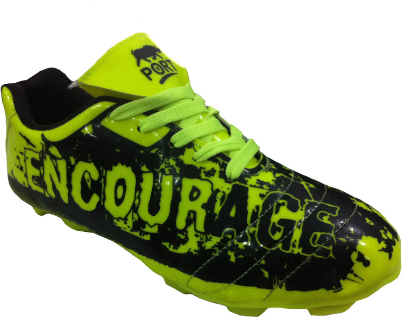 Port Green Encourage Sports Football Shoes For Men(Green, Black)