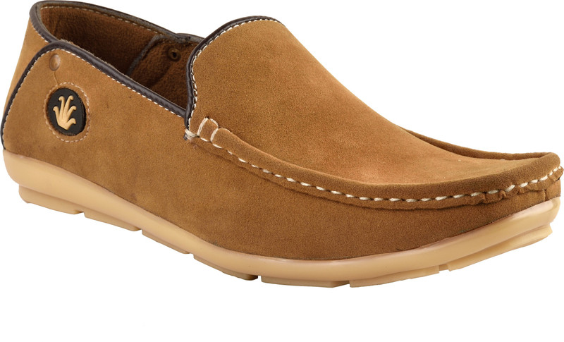 Chamois driving shoes Loafers For Men(Beige)