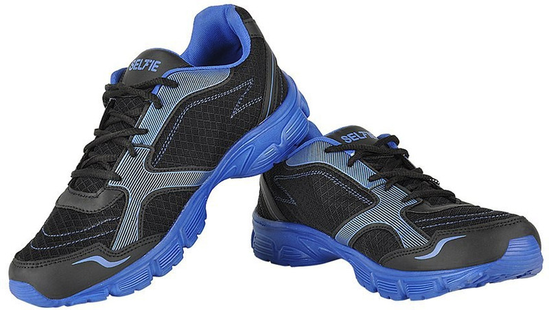 Selfie Seven Solid Running Shoes(Black, Blue) RS.370 (75.00% Off) - Flipkart