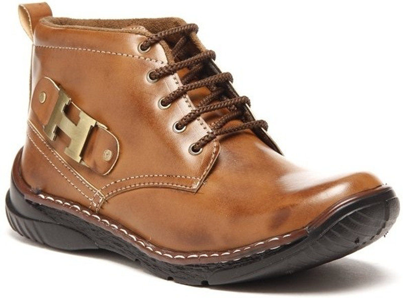 Zapatoz Two Tone Harley Tan Boots For Men(Tan)