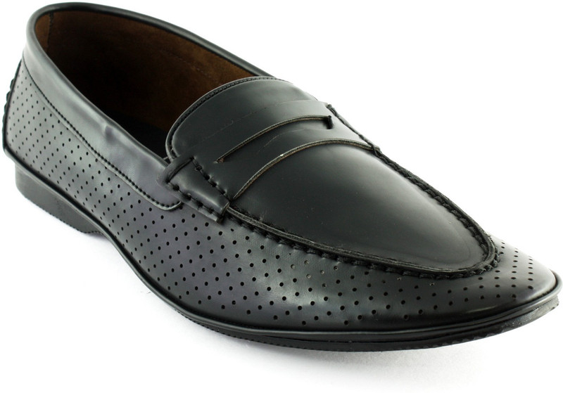 Devils Goose Black Loafers For Men(Black)