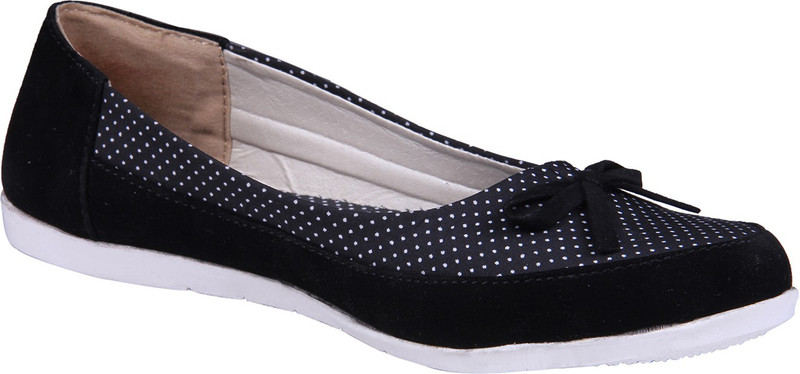 Goyal Black Polka Print Bellies For Women(Multicolor)