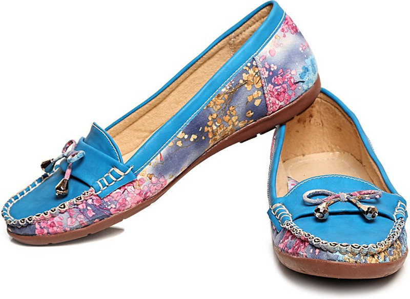 Bare Soles Loafers For Women(Blue)
