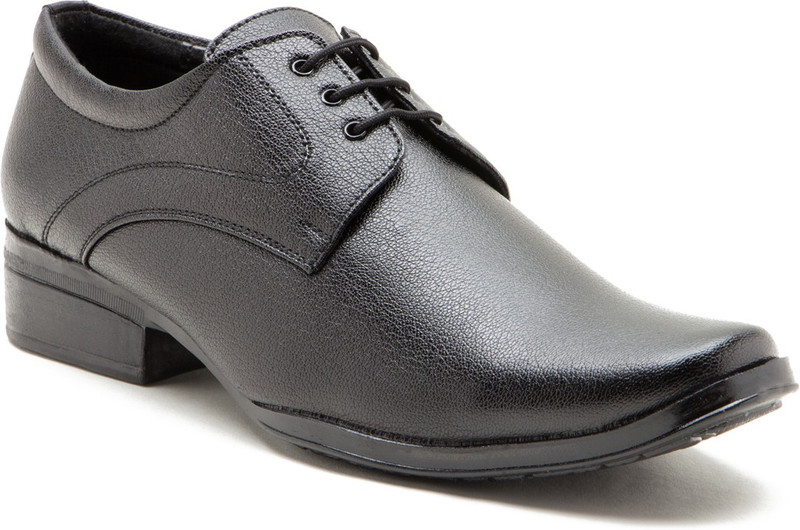 Iroo Lace Up Shoes For Men(Black)