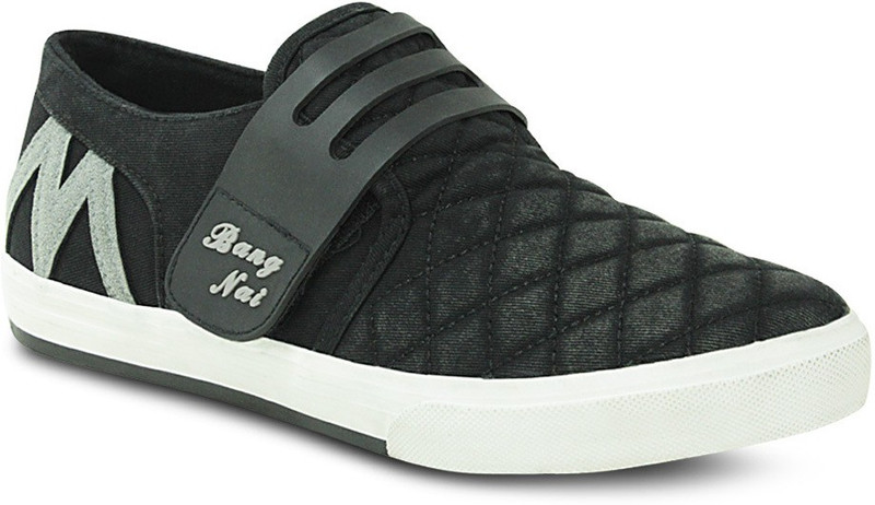 Get Glamr Stylish Slip Ons Canvas Shoes For Men(Black)