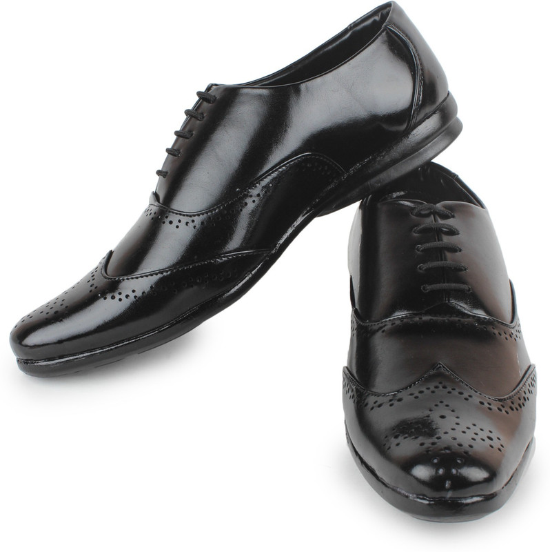 Beonza Lace Up Shoes For Men(Black)