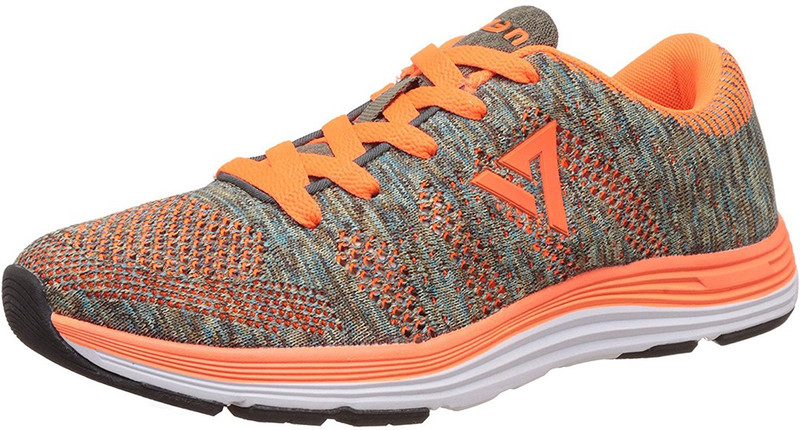 SEVEN by M.S. Dhoni Odin-Neutral Grey/Neon Orange Running Shoes For Women(Grey, Orange)