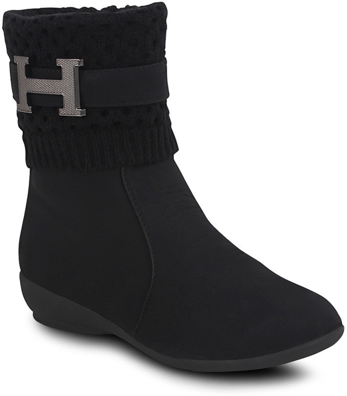 Get Glamr Suede Boots For Women(Black) Get Glamr Suede Boots For Women(Black)