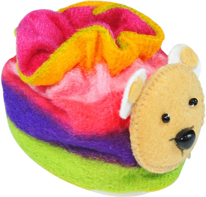 Ole Baby Furry Friend Ratty Booties(Toe to Heel Length - 8 cm, Red, Green, Blue, Pack of 1)