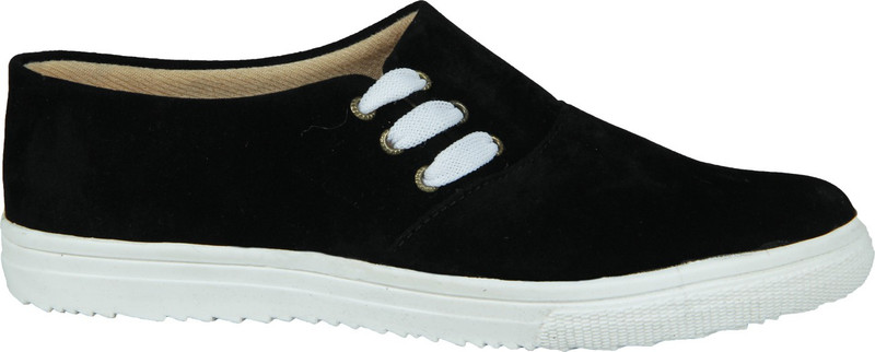 Footshez Slip On Sneakers For Women(Black)