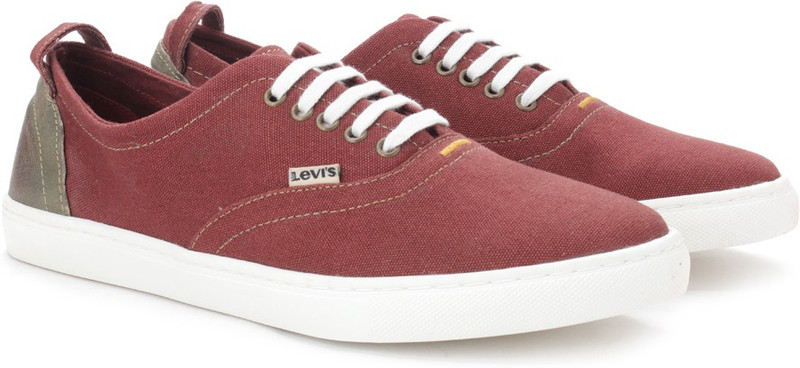 Levi's CANVAS SNEAKER/LACED Men Sneakers For Men(Red)