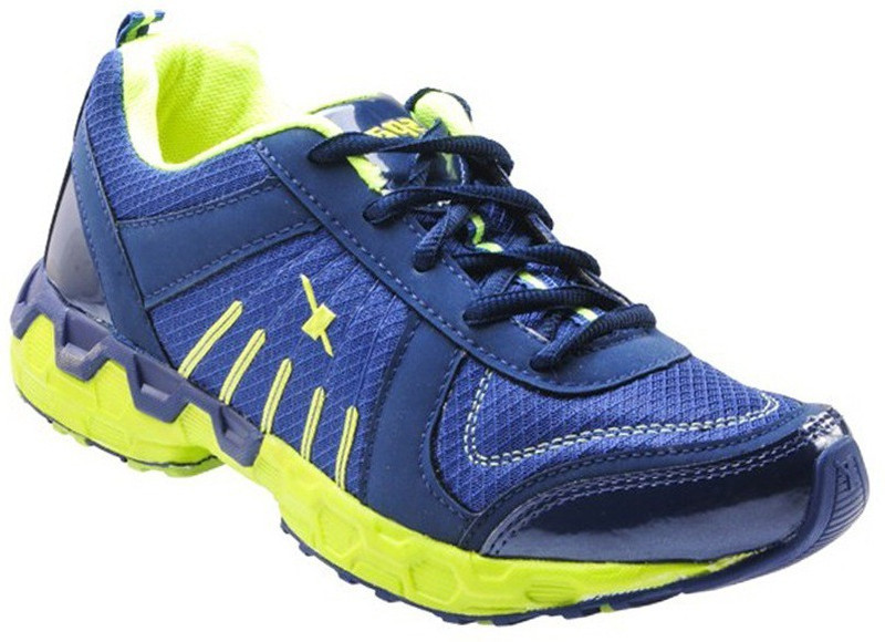 Sparx Full Ride Navy & Green Running Shoes For Men(Navy)