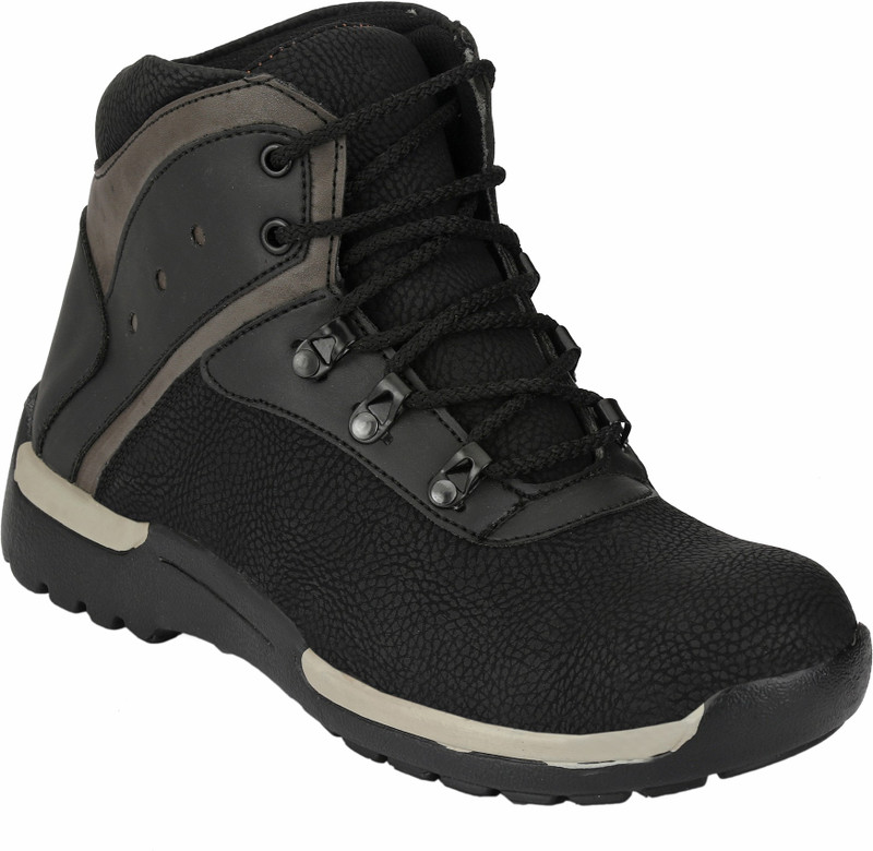 Udenchi UD610BLACK Steel Toe Safety Boots For Men(Black)
