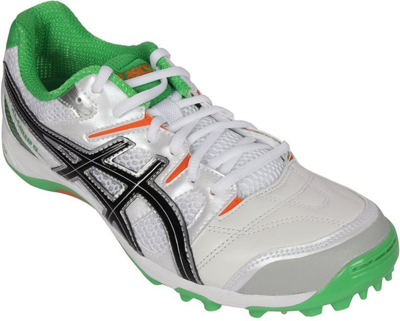 Asics Gel-Gully-5 Men Cricket Shoes For Men(White, Green, Black)