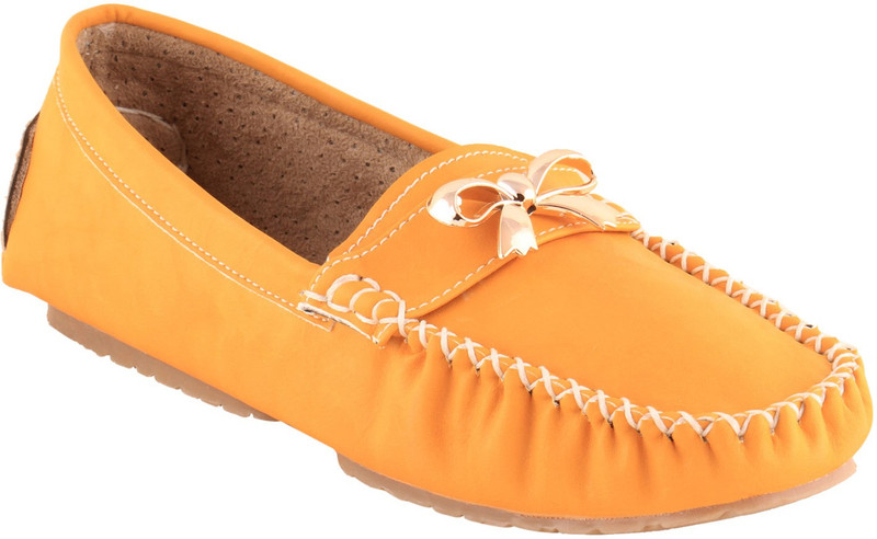 Vilax Moccassins Loafers For Women(Brown, Orange)