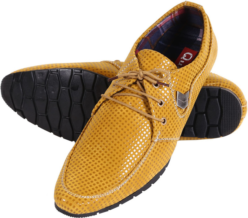 Quarks Party Casual Shoes For Men(Yellow)
