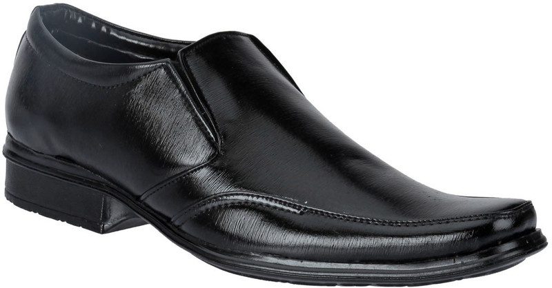 Oman Mens Slip On Shoes For Men(Black)