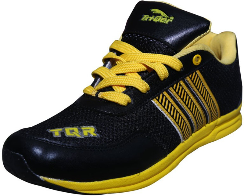 Triqer Sport Running Shoes For Men(Black, Yellow) Triqer Sport Running Shoes For Men(Black, Yellow)