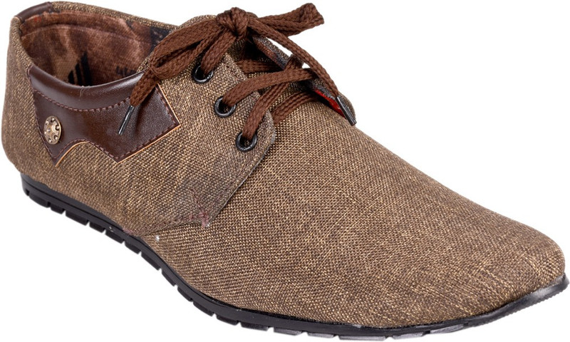 Knoos CANVAS Corporate Casuals For Men(Brown)