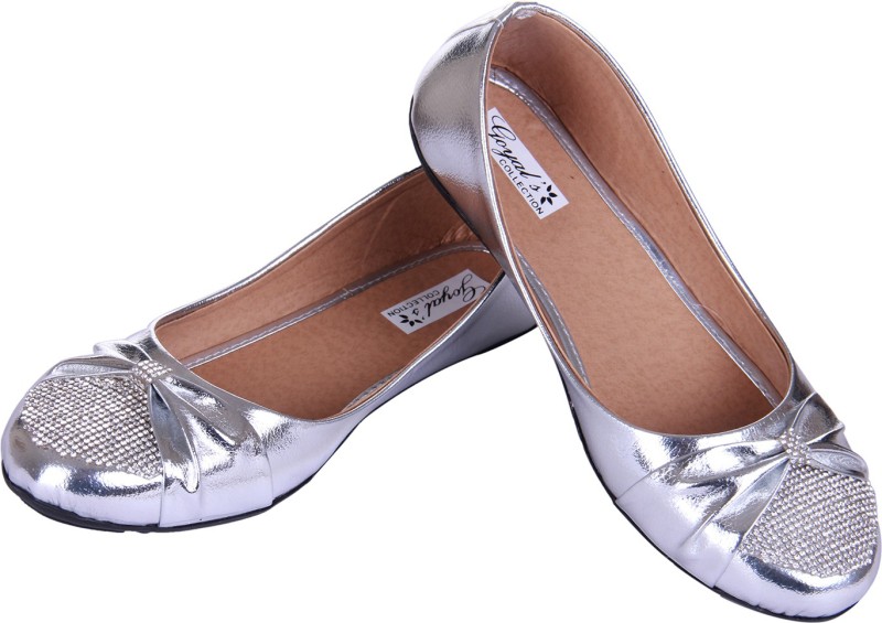 Goyal Front Patch Silver Bellies For Women(Silver)