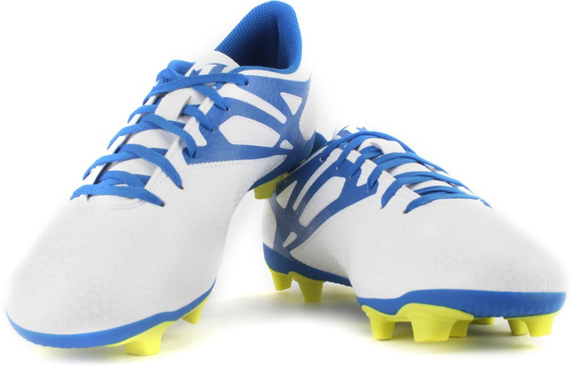 ADIDAS MESSI 15.4 FXG Football Shoes For Men(White, Blue)