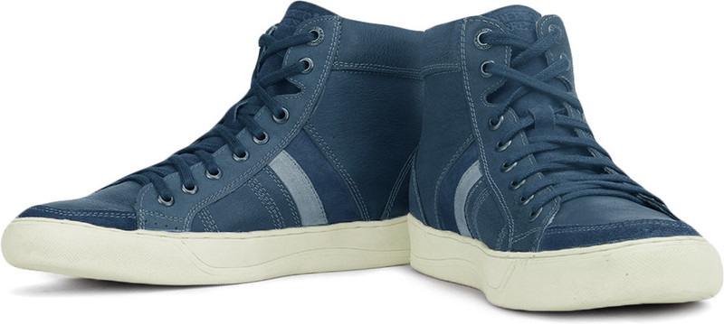Alberto Torresi Mid Ankle Sneakers For Men(Blue)