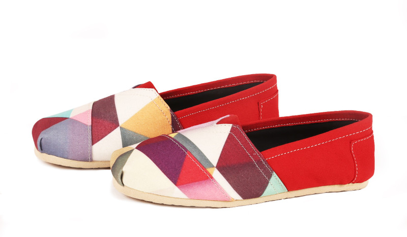 Rivir kaleidoscope Loafers For Women(Red)