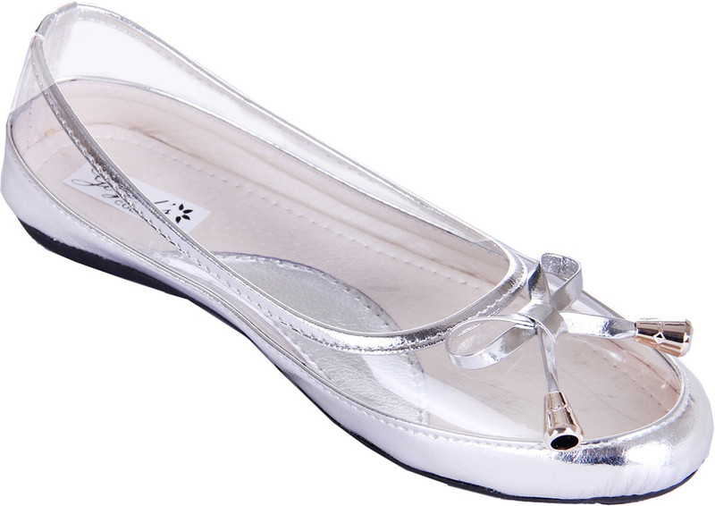 Goyal Silver Transparent Bellies For Women(Silver)