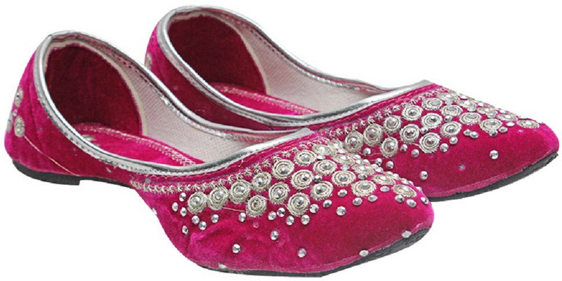 Port Women's Pink Punjabi Jutti Jutis For Women(Pink)
