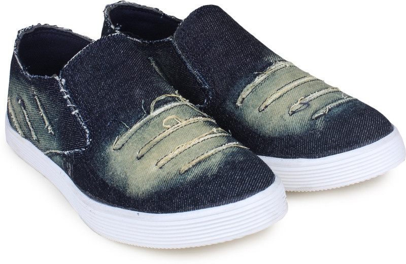 Beonza Denim Jeans Loafers For Men(Blue)