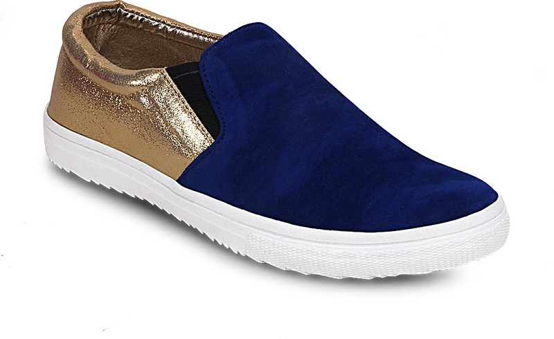 Get Glamr Topaz Sneakers For Women(Gold, Blue)